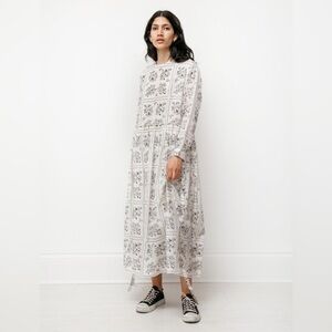 SARA  LANZI 
Long apron dress wild berry print